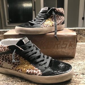 SOLD!! NEW!! GGDB Mid Stars- Leopard/ Gold Glitter